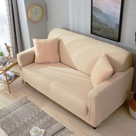 Housse coussin Beige - 1 pièce - Housses 100% Waterproof et Ultra résistantes extensible de coussin 45 CM X 45 CM La Maison des Housses