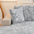 Housse coussin Bleu claire - 2 pièces - Housses polaire extensibles de coussin 45 CM X 45 CM - Motif Star La Maison des Housses