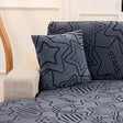 Housse coussin Gris - 2 pièces - Housses polaire extensibles de coussin 45 CM X 45 CM - Motif Star La Maison des Housses