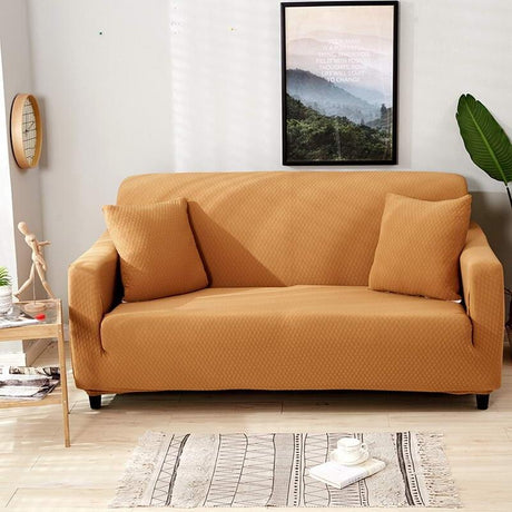 Housse coussin Orange - 1 pièce - Housses 100% Waterproof et Ultra résistantes extensible de coussin 45 CM X 45 CM La Maison des Housses