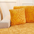 Housse coussin Orange - 2 pièces - Housses polaire extensibles de coussin 45 CM X 45 CM - Motif Star La Maison des Housses