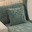 Housse coussin Vert - 2 pièces - Housses polaire extensibles de coussin 45 CM X 45 CM - Motif Star La Maison des Housses