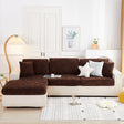 Marron - Housse polaire pour Coussin d'assise et dossier de Canapé - Motif Star La Maison des Housses