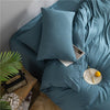 Parure de lit Bleu persan - Drap housse / Housse de couette / 2 taies d'oreiller La Maison des Housses