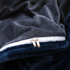 Parure de lit en velours Bleu marine Velours - Drap housse / Housse de couette / Taies d'oreiller La Maison des Housses