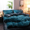 Parure de lit en velours Bleu turquoise Velours - Drap housse / Housse de couette / Taies d'oreiller La Maison des Housses