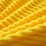 Parure de lit en velours Jaune Velours - Drap housse / Housse de couette / Taies d'oreiller La Maison des Housses