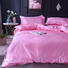 Parure de lit Rose bonbon type satin - Drap housse / Housse de couette / 2 taies d'oreiller La Maison des Housses