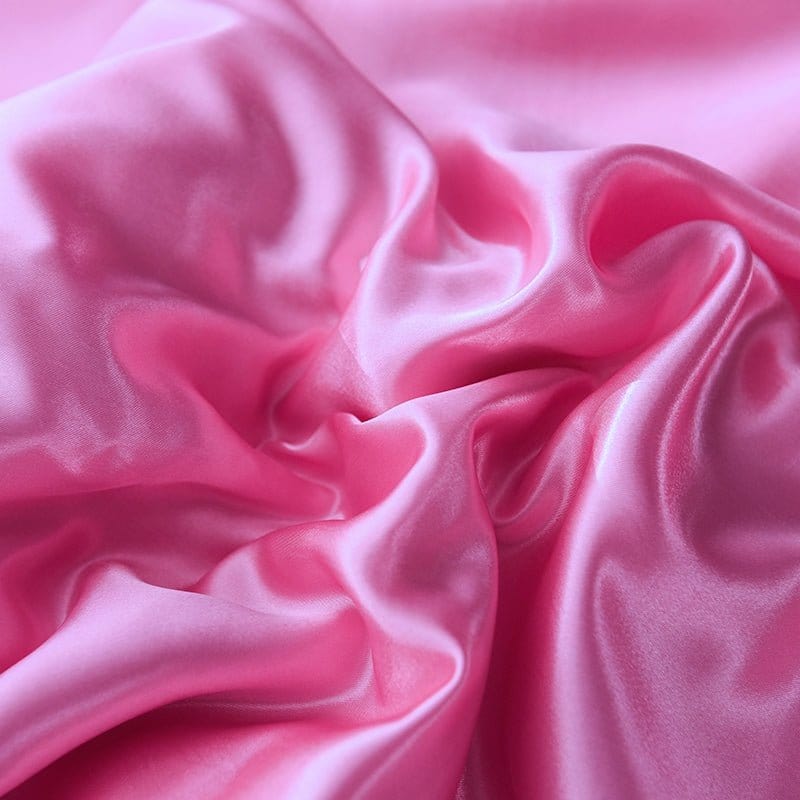 Parure de lit Rose bonbon type satin - Drap housse / Housse de couette / 2 taies d'oreiller La Maison des Housses