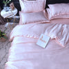 Parure de lit Rose clair type satin - Drap housse / Housse de couette / 2 taies d'oreiller La Maison des Housses
