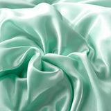 Parure de lit Vert opaline type satin - Drap housse / Housse de couette / 2 taies d'oreiller La Maison des Housses